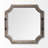 Hornbeck 23" Brown Hexagonal Wood and Mirrored Glass Serving Tray With Handles