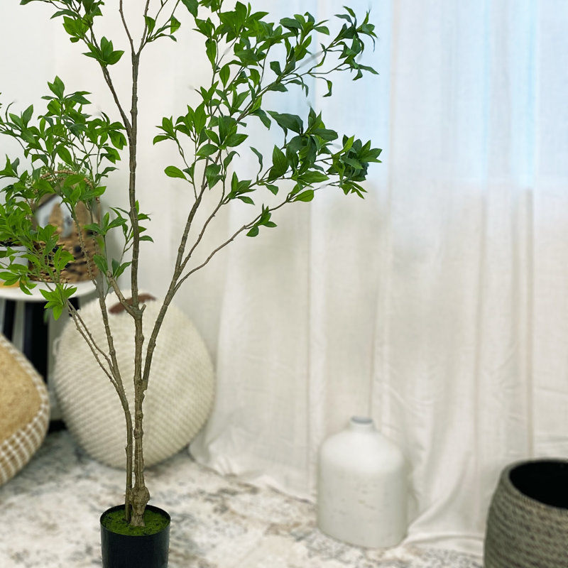 Faux arbre artificiel japonais Enkianthus, H 68 po x l 35 po x P 35 po