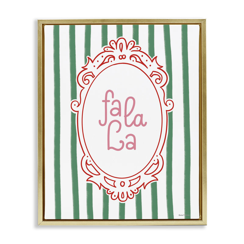 Cadre flottant Fa Fa La La Ornate, design par Rachel Nieman, H 31 po x l 25 po, Cadre flottant métallique doré