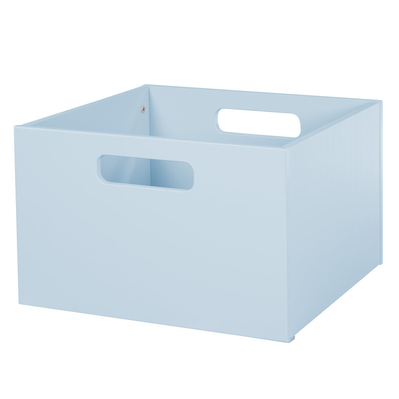 Roba Wooden Toy Box, Blue / White / Grey