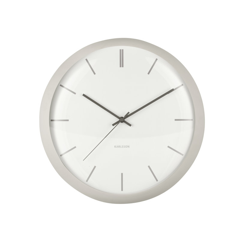 Metal Wall Clock, Warm Grey