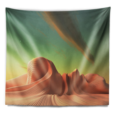 3d alien world surréalisme fantastique tapisserie