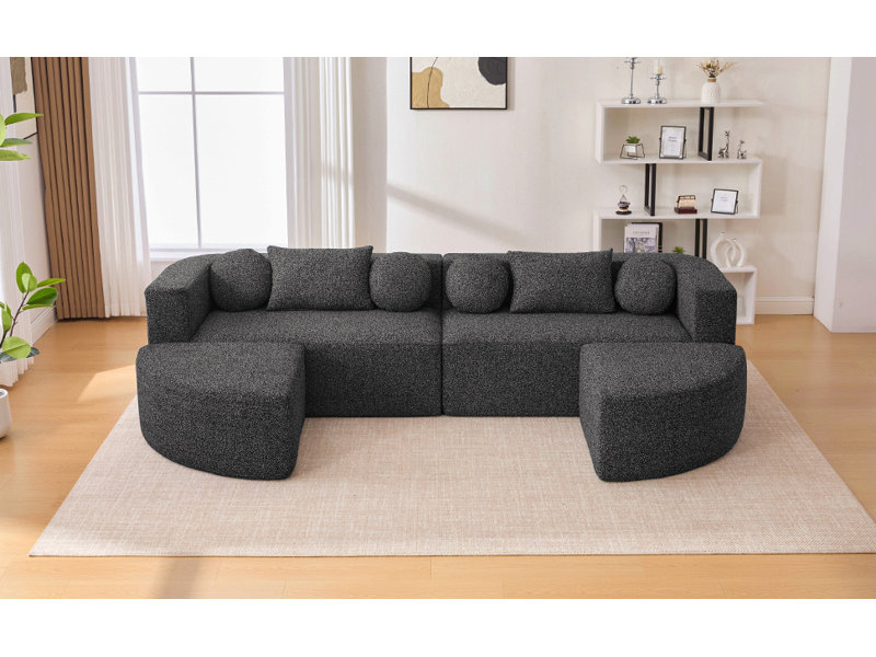 Canapé modulaire Boneless Couch, Noir