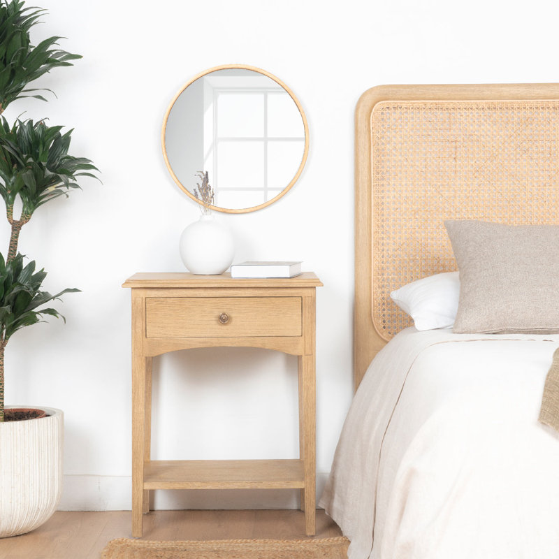 Durbin 50cm W Manufactured Wood Bedside Table