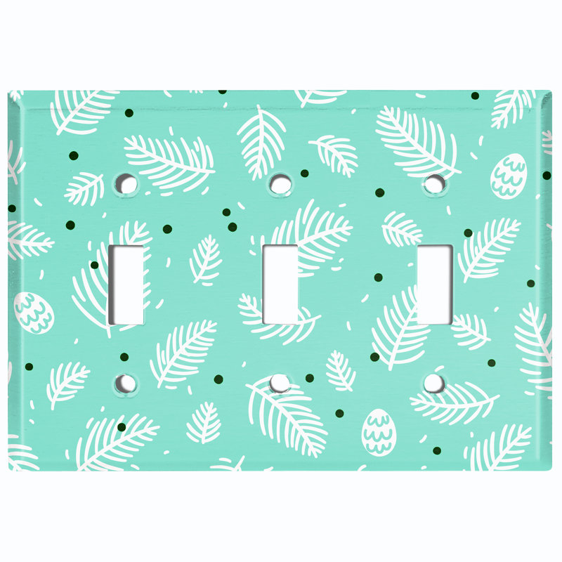 Patterned 3 - Gang Toggle Light Switch Standard Wall Plate