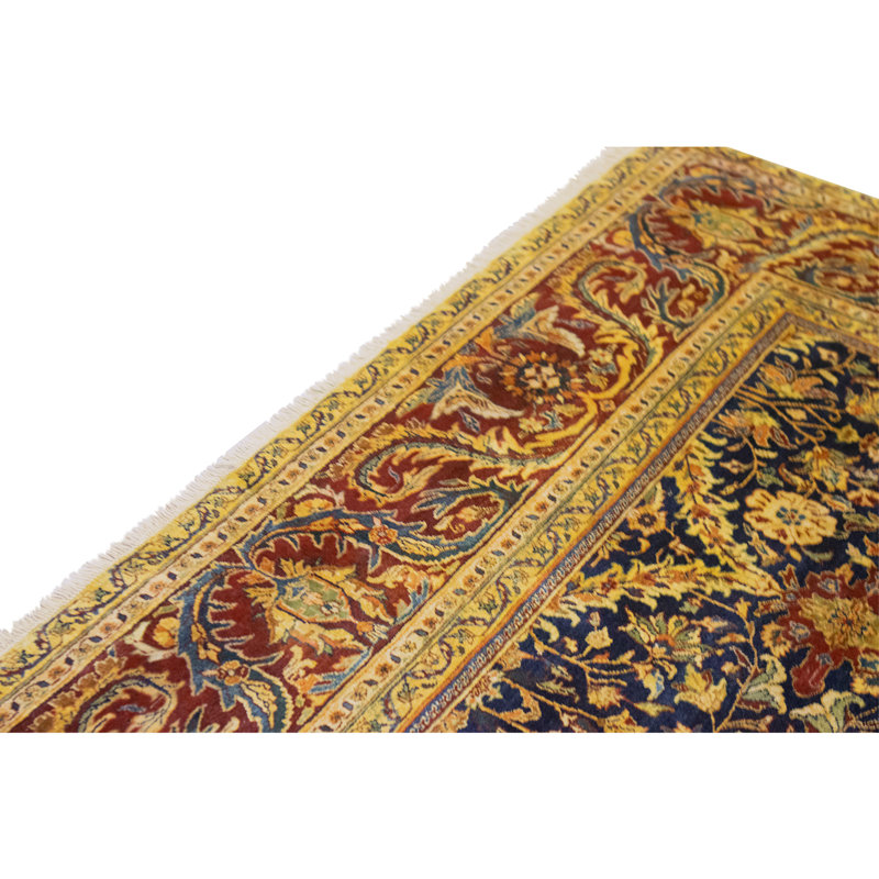 High-Quality Hand-Knotted Blue And Red Area Rug