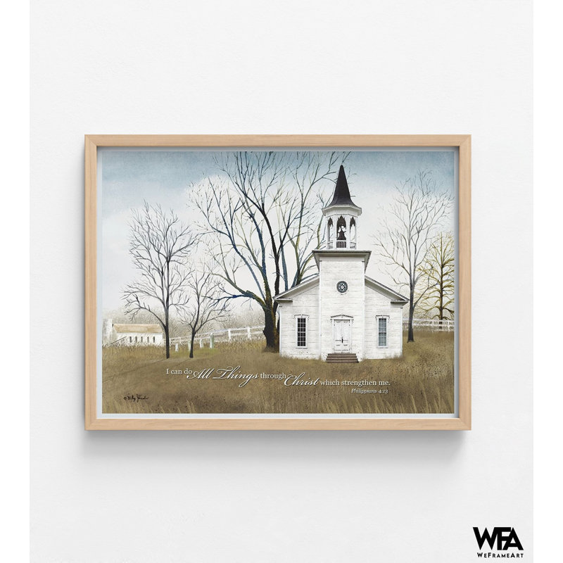 «I Can Do All Things» par Billy Jacobs, impression encadrée des Philippiens 4: 13, décor de maison de campagne rustique de style maison de famille chrétienne