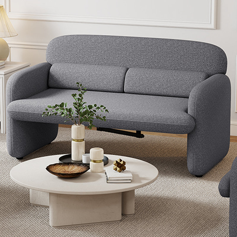 Chaise de loisir rembourrée à assise large, Gris