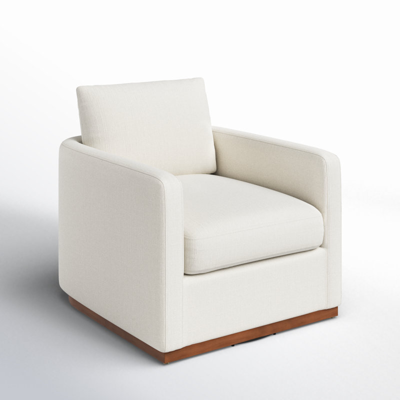 Fauteuil d'appoint rembourré Bobbi, Coton tissé Flannigan Performance