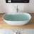 63" x 30" Solid Surface Stone Resin Freestanding Bathroom Soaking Bathtub-124883375