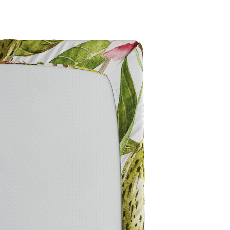Microfiber Floral Fitted Sheet, Full Fitted Sheet