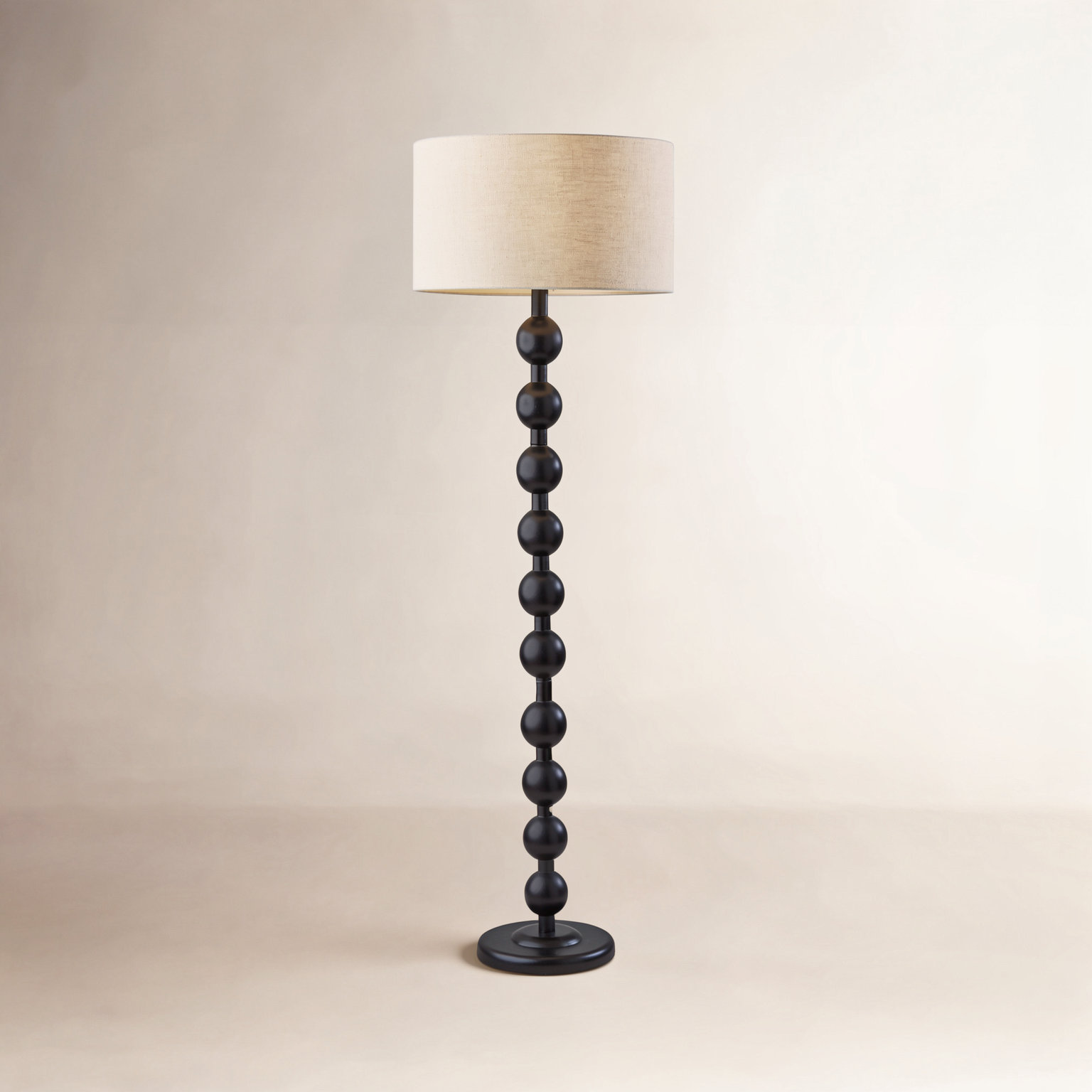 Levy 62" Dimmable Floor Lamp, Black