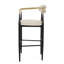 2 en brun beige - moderne, structure en fer hauteur de 42 po en cuir l 22,48 po x P 20,97 po x H 42,17 po