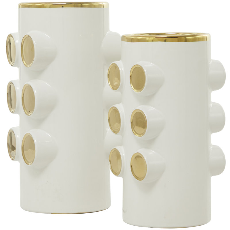Ensemble de vases en céramique, Blanc