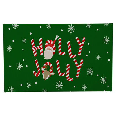Holly Jolly Holiday Bath Mat