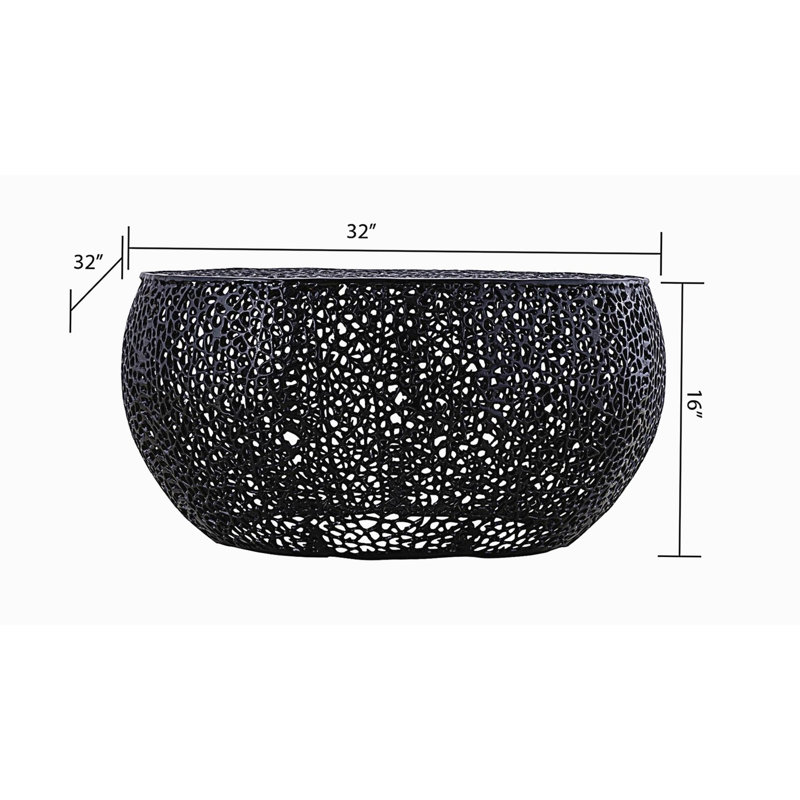 Table basse ronde , Noir