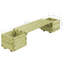 Dunleith Solid Wood Pine Outdoor Bench