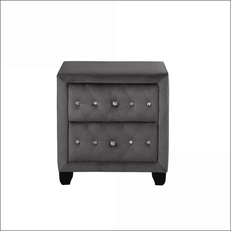 Table de chevet 2 tiroirs Sophia , Gris