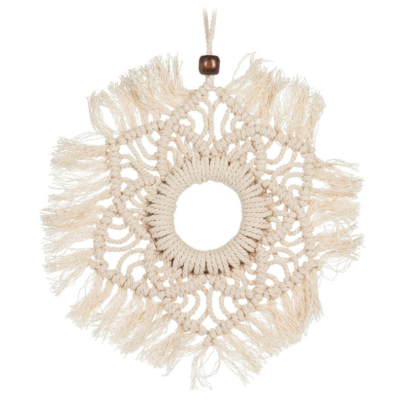 Macramé décoratif à franges rondes
