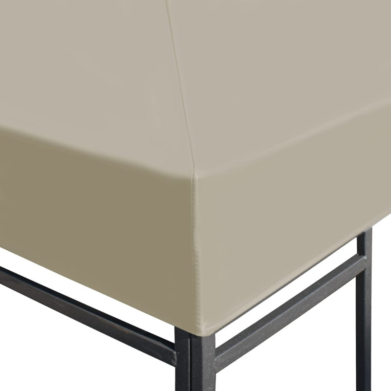 Auvent de remplacement en tissu gris pour pavillon de jardin, Brun
