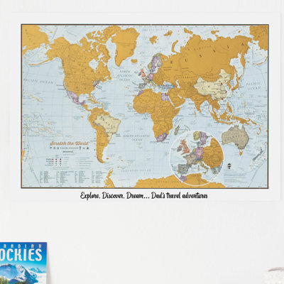 Scratch the World?? Travel Edition Map 1 Piece Wall Art