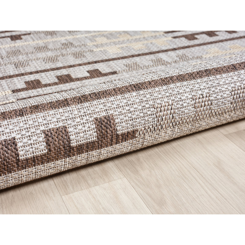 Toniana Power Loomed Polypropylene Indoor/Outdoor Rug, Sand, 3'3x5'