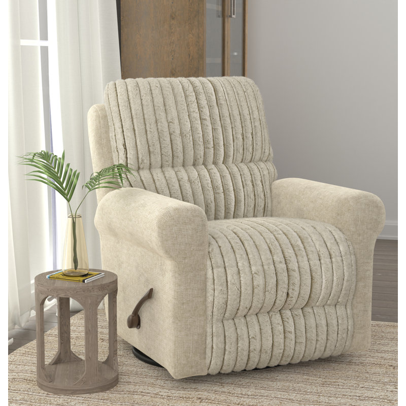 Fauteuil inclinable et pivotant Doryan, Crème, crème, Manuel