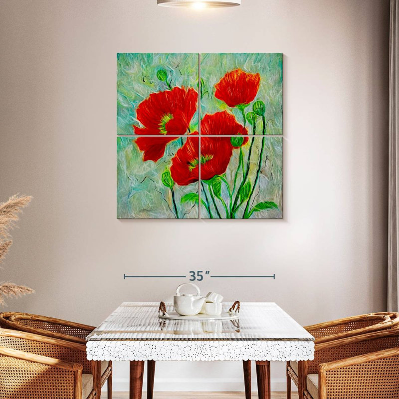 Harnek Red Poppies style contemporain