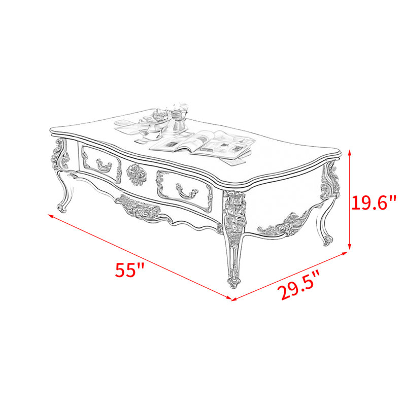 European-style Solid Wood Lacquered Coffee Table Coffee Table