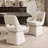Chenille Swivel Dining Chair - Modern Open Back, 360° Rotating - (Set of 4)-125963140-125963143