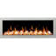 Foyer électrique intelligent 58 "ZEF58V de Latitude Liedeer Homes | Cadre blanc ultra-mince fixé au mur et encastré | Décoration multi-flammes HD, bûches respirantes et roches de glace pilée, contrôle de l'application