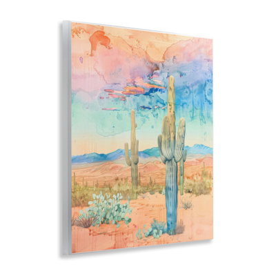 «Pastel Desert Sky», art mural sur bois par LSR Design Studio