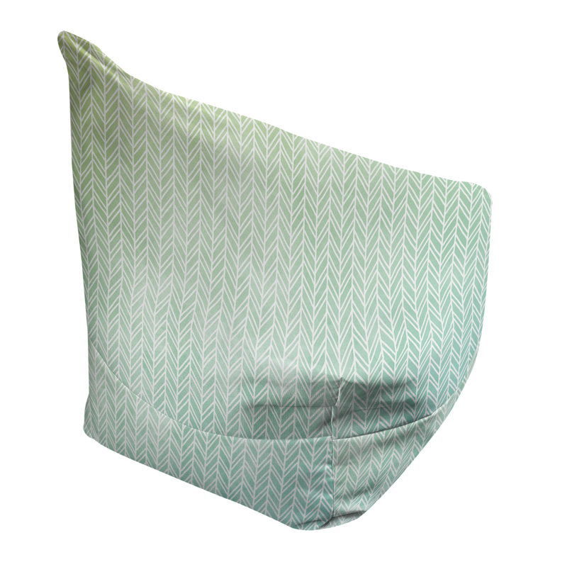 Sac de pois Leffel, H 27 po x l 30 po x P 25 po, Housse de pouf, Bleu / Jaune