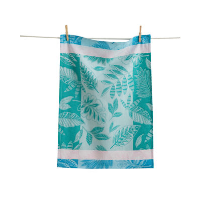 Jacqura Sylvie Jacquard Tea Towel  Green Kitchen Towels, Everyday Dish Towels, Machine Wash & Dry