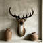 Buste de cerf en résine de 14,57 po de large avec têtes de cerf pour décor de chalet, de chalet et de ferme