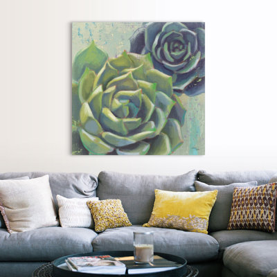 «Succulents I Crop», art mural sur toile