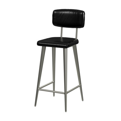 Bertita Upholstered Counter Stool with Metal Frame