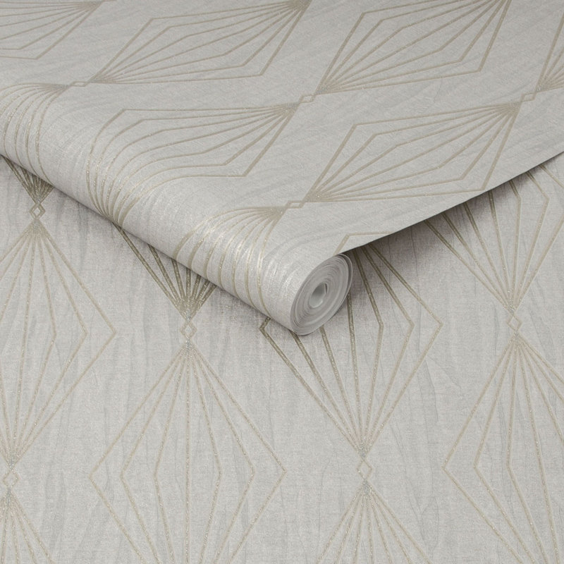 Boutique Marquise Geometric Wallpaper, Grey