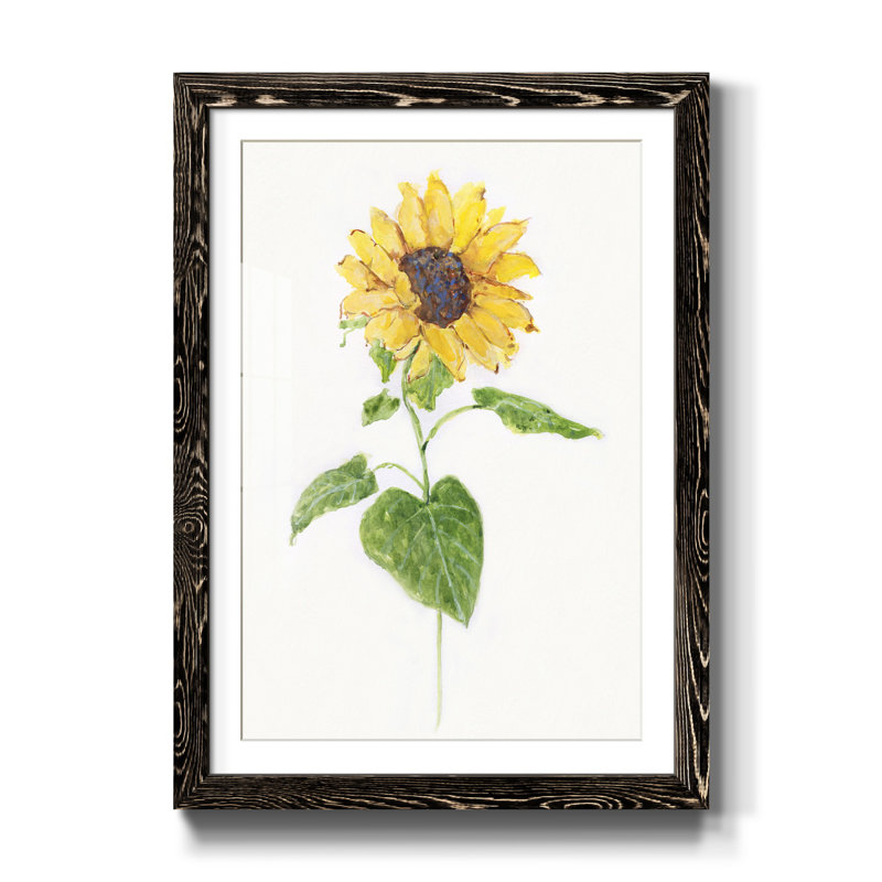 Tournesol I - impression, H 37,5 po x l 27,5 po x P 1,5 po, Noir