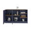 Îlot de cuisine Juniper avec grand comptoir de salle à manger, armoire à deux portes avec tablettes de rangement intérieures et deux tablettes ouvertes