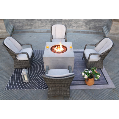4 - Person Patio Conversation Set with Cushions