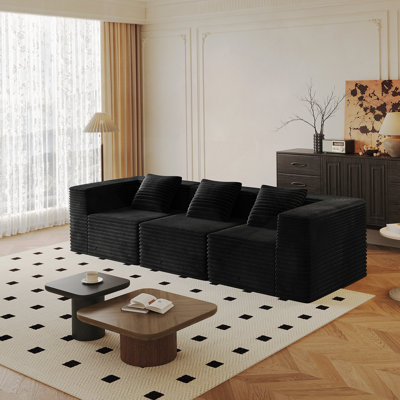 Canapé modulaire modulaire pour salon avec siège profond, canapé à compression, mousse à mémoire de forme haute densité, canapé rembourré désossé, sans assemblage (siège 3 *)