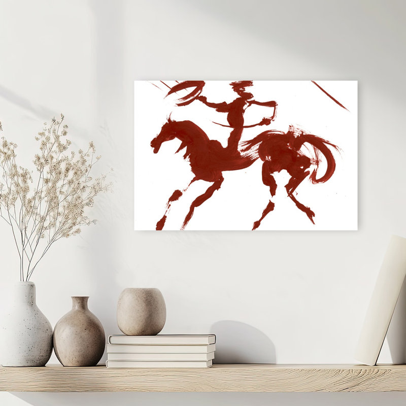 Cheval au galop, cheval contemporain abstrait, reproduction d'art mural, H 12 po x l 18 po