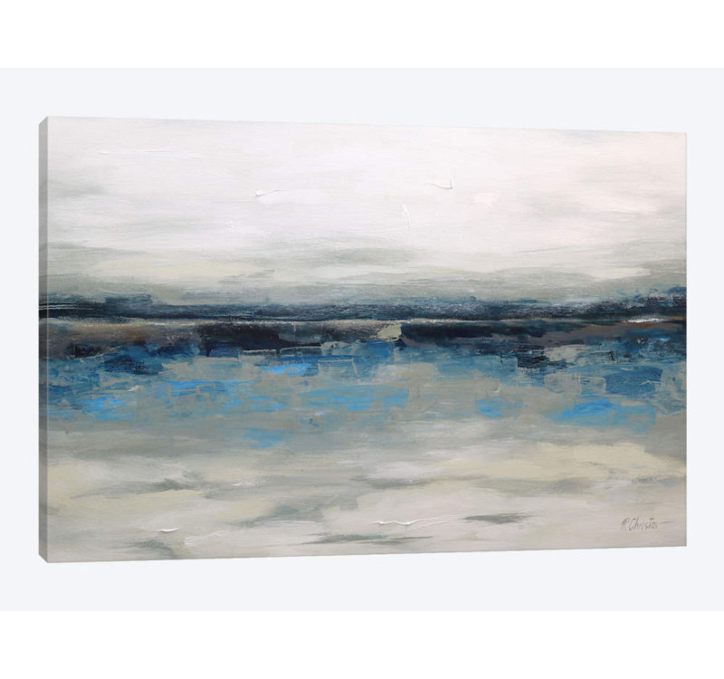 " Abstract Seascape XXVI " by Radiana Christova, 8" H x 12" W x 0.75" D, Wrapped Canvas, No Mat