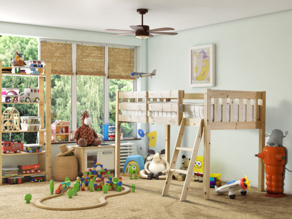 Garst Mid Sleepers with Built-in Ladder Included, Small Double (4')