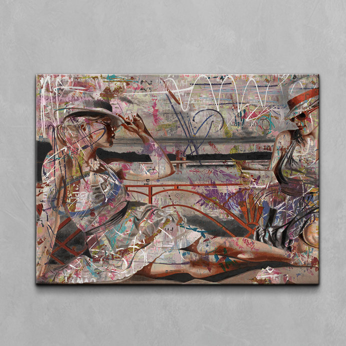 « détente ladies », impression sur toile tendue encadrée