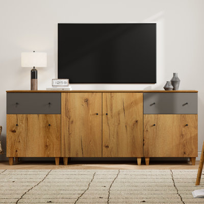 3-In-1 Wooden TV Stand Cabinets For Tvs Up To 85+ Inches, 82.6"