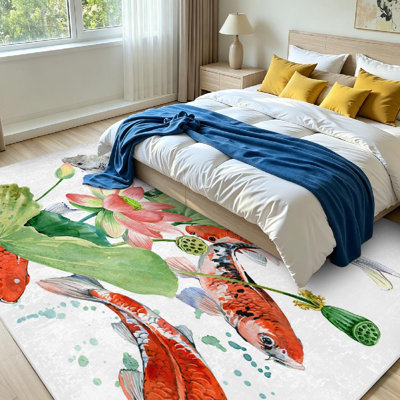 Tapis rose lavable à la machine japonais