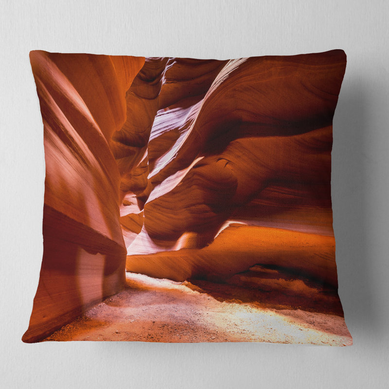 Coussin paysage à couper le souffle Antelope Canyon, 18 po x 18 po, Coussin décoratif
