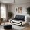 60' ' faux leather minimalist loveseat